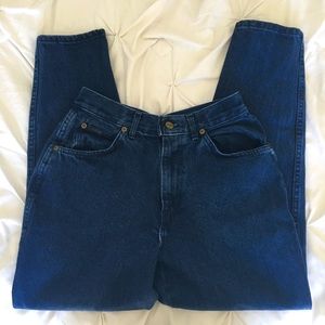Vintage Chic High Rise Dark Wash Blue Jeans